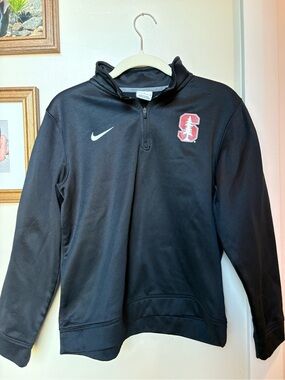 Stanford Nike Black Quarter-Zip Pullover; Never Worn